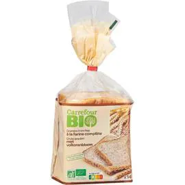 CARREFOUR BIO Pain de mie Complet Bio Grandes Tranches 500g