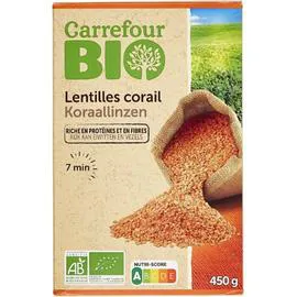 Lentilles bio corail (450g)
