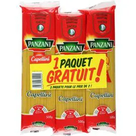 PANZANI Pâtes capellini 3x500g
