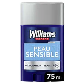 WILLIAMS Déodorant Homme Stick Peau Sensible 75ml