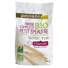 Farine complète de petit épeautre T110 Charente Bio (500g)