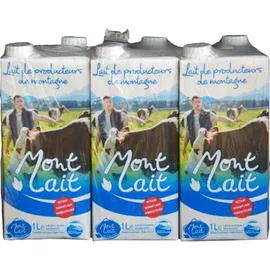 Lait Demi-Ecreme Stérilisé UHT de Montagne MONT LAIT (6x1l)
