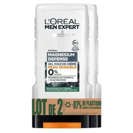 L'ORÉAL PARIS, MEN EXPERT Gel douche Peaux Sensibles 0% 2x300ml