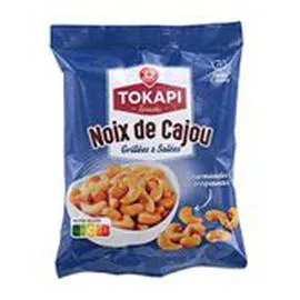 MARQUE REPÈRE, TOKAPI Noix de cajou grillées Salées 125g