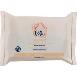 Lingettes démaquillantes eau micellaire (x25 )
