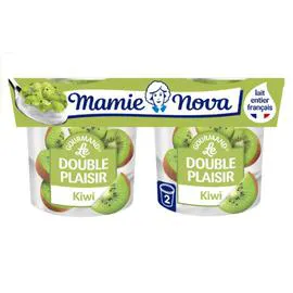 Yaourt aux fruits double plaisir kiwi (2x140g)