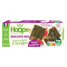 Biscuits encas figues spiruline et graines BIO (160g)