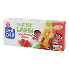 Gâteau fourré fraise Lapin (140g)
