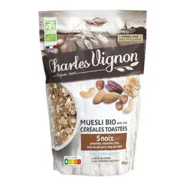 Céréales muesli céréales toastés 5 noix Bio (350g)