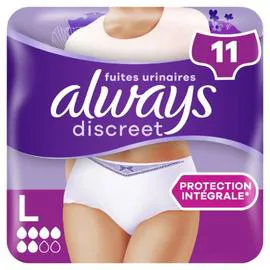 Culottes Fuites Urinaires Blanc Taille L (x11)