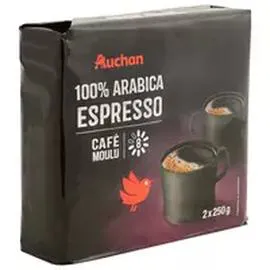 Café moulu 100% arabica espresso (2x250g)