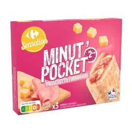 Minut' Pocket jambon fromages (360g)