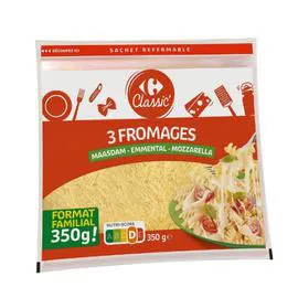Mélange 3 fromages râpés (350g)