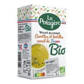Velouté gourmand carotte lentille corail-Bio (1l)