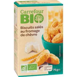 Biscuits apéritifs bio au chèvre (75g)