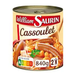 WILLIAM SAURIN Plat cuisiné cassoulet mitonné 840g