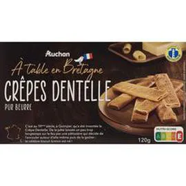 AUCHAN Crêpes dentelle pur beurre 120g