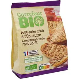 CARREFOUR BIO Pains grillés à l'épeautre 225g