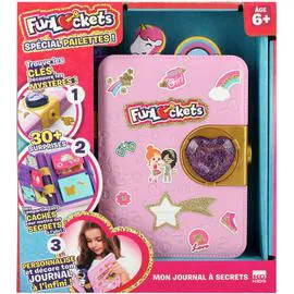 Funlockets mon journal à secrets édition pailletée (l'unité)