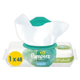 PAMPERS Lingettes Bébé Harmonie Aqua x48
