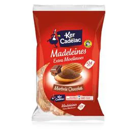 KER CADÉLAC Madeleines marbrées chocolat 24x25g