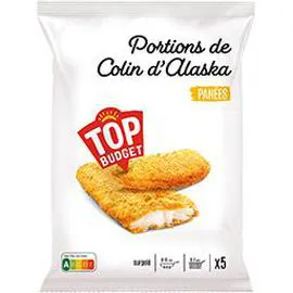 Portions de colin d'Alaska panées (5x160g)