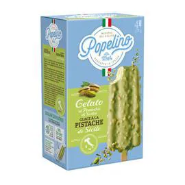 POPELINO Bâtonnet pistache de Sicile enrobage chocolat blanc pistache 312g