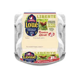 FERMIERS DE LOUÉ Oeufs fermiers Label Rouge x4