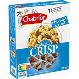 CHABRIOR Muesli Crisp chocolat au lait 500g