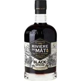 RIVIÈRE DU MÂT Rhum black spiced 70cl