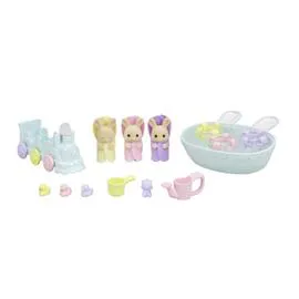 Coffret Les triplés Lapin Crème et accessoires de bain (l'unité)