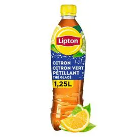 Boisson au thé glacé pétillant saveur citron et citron vert (1,25l)