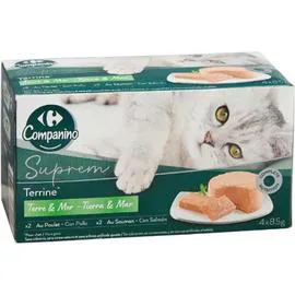 Pâtée pour chats terre & mer (4x85g)