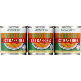 MONOPRIX Carottes extra-fines 390g