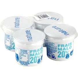 MALO Fromage frais nature 20% MG 4x100g