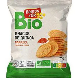 BOUTON D'OR BIO Snacks de quinoa paprika BIO 75g