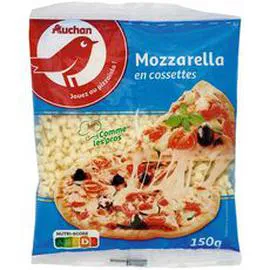 AUCHAN Mozzarella en cossettes 150g
