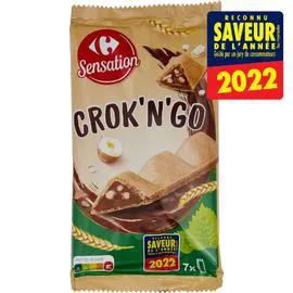 CARREFOUR SENSATION Biscuits Crok'N' Go 7x15g