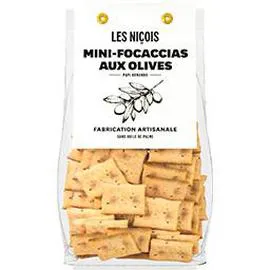 LES NIÇOIS Mini-focaccias aux olives de Papi Armando 200g