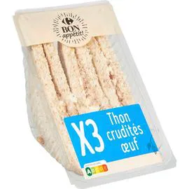 Sandwich thon crudités Oeuf (3x76,7g)