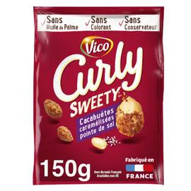 VICO, CURLY Cacahuètes Sweety Caramélisées 150g
