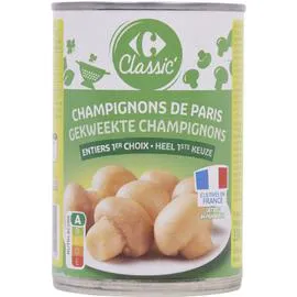 CARREFOUR CLASSIC' Champignons de Paris entiers 1er choix 230g