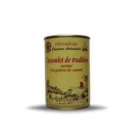 MICOULEAU Cassoulet de Tradition cuisiné à la graisse de Canard 420g