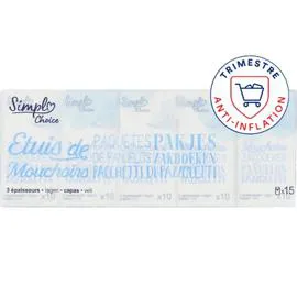 CARREFOUR SIMPL Mouchoirs 3 épaisseurs 15x7 