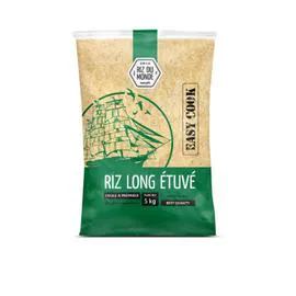 Riz long étuvé Indica (5kg)