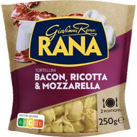 RANA Pâtes fraîches Tortellini Bacon Ricotta Mozzarella 250g