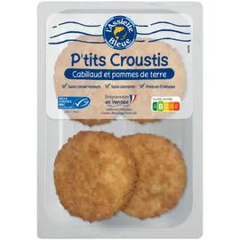 L' ASSIETTE BLEUE P'tits Croustis Cabillaud et Pommes de terre 200g