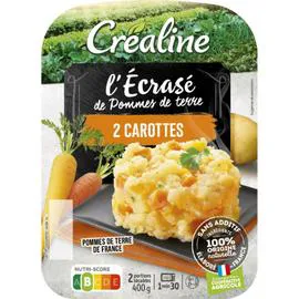 CRÉALINE Purée fraîche pommes de terre carottes 400g
