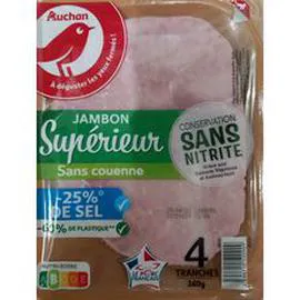 Jambon supérieur réduit en sel sans nitrite (160g)