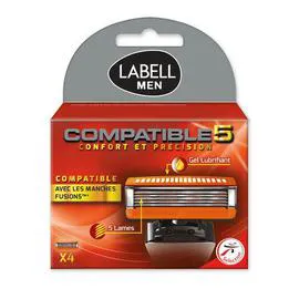 Men - Recharge lames de rasoir homme Compatible 5 (x4)